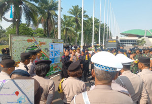 Pengamanan Pelayanan Aksi Unras di Gedung DPR/MPR RI