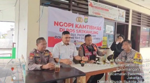 Ngopi Kamtibmas di Pasar Elang, Polisi Dengarkan Keluhan Warga Pademangan