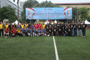 Minisoccer Bareng Wartawan Kapolda Metro Jaya Bangun Soliditas dan Sinergi