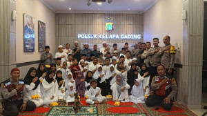 Polsek Kelapa Gading Gelar Pengajian dan Santunan Anak Yatim sebagai Wujud Kepedulian Sosial