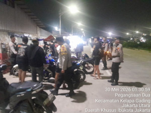 Polsek Kelapa Gading Intensifkan Patroli KRYD, Dua Motor Tanpa Dokumen Diamankan