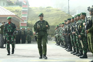 Kodim 1714/Puncak Jaya dan Satgas Penugasan Gelar Upacara HUT Ke 80 TNI Prima, TNI Rakyat Indonesia Maju