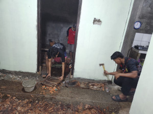 Pantang Pulang Sebelum Rampung, Satgas TMMD Ke 128 Kodim 0507/Bekasi Lembur Bangun Rutilahu