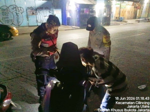 Polsek Cilincing Gelar Patroli KRYD dan Razia Stasioner, Antisipasi Tawuran serta Kejahatan Jalanan