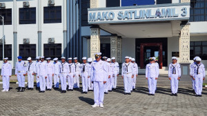 Tumbuhkan Jiwa Nasionalisme Satlinlamil 3 Laksanakan Upacara Peringatan Hari Kesaktian Pancasila