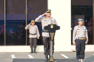 Kapolres Metro Jakarta Utara Pimpin Kenaikan Pangkat 78 Personel Jelang Hari Bhayangkara ke-80