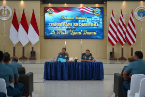 Wujudkan Sistem Komunikasi Aman dan Terintegrasi, Lanal Dumai Ikuti Sosialisasi Aplikasi Trisula dan Matros dari Tim Skomlekal Mabesal
