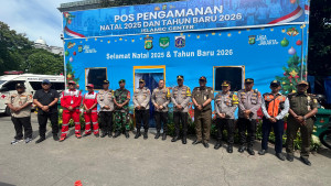 Kapolres Metro Jakarta Utara Cek Kesiapan Pos Pengamanan Nataru di Islamic Center
