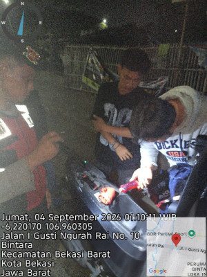 Jaga Jakarta On The Spot : Polsek Bekasi Barat Gelar Razia dan Patroli Antisipasi Kejahatan Jalanan