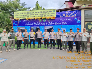 Polsek Cilincing Siagakan Pos Pam Tanah Merdeka Jelang Natal 2025 dan Tahun Baru 2026