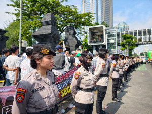 Polwan Polda Metro Jaya Diterjunkan Layani Aksi Tani Merdeka, Penyampaian Aspirasi Berjalan Tertib
