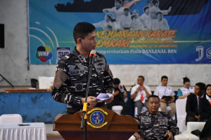 Cari Bibit Atlet Karate, Lanal Banjarmasin Gelar Kejuaraan Karate Lemkari Kalsel II