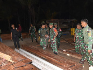 Dansatgas Tinjau Progres Pembangunan TMMD di Kampung Keakwa Pasca Pembukaan Resmi