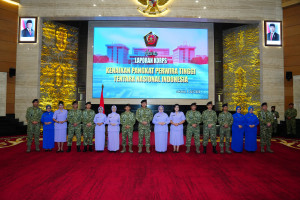 Irjen TNI Pimpin Laporan Korps Kenaikan Pangkat 105 Pati TNI