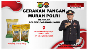 Gerakan Pangan Murah di Depan Mako Polsek Cabangbungin