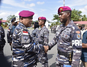 Haru Bangga dan Semangat Baru, Prajurit Kodaeral X Laporan Kenaikan Pangkat dan Ulang Tahun Bersama