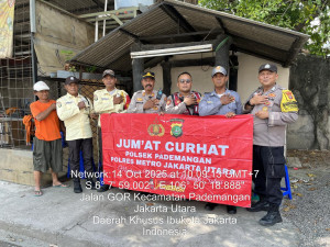 Dekatkan Diri dengan Warga, Polsek Pademangan Gelar Jumat Curhat di Ruko Permata Ancol