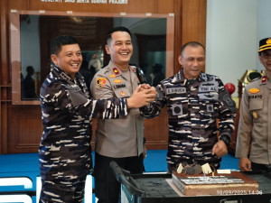 Polres Metro Jakarta Utara Sampaikan Ucapan Selamat HUT RI ke 80 TNI AL di Pushidrosal