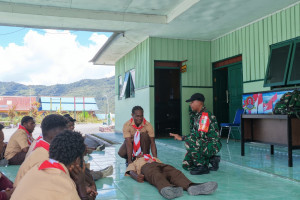 Kodim 1714/Puncak Jaya Selenggarakan Kegiatan Persami KKRI Tanamkan Nilai Kebangsaan Pada Siswa SMK Negeri 1 Mulia