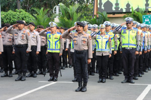 Apel Gelar Pasukan Pengamanan Malam Takbir Idul Fitri 1447 H, Polres Metro Bekasi Kota Pastikan Situasi Aman Kondusif